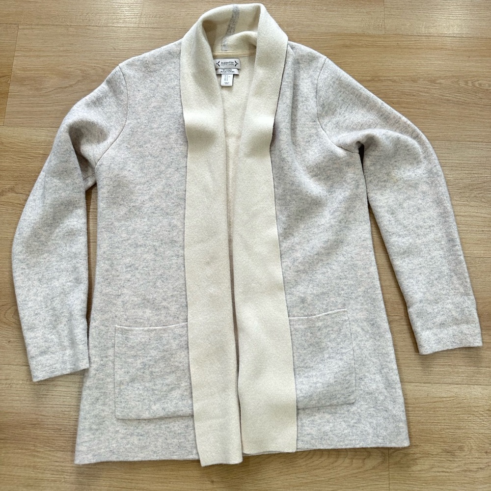 Nanette Lepore Cashmere blend open front cardigan XL